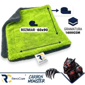 Ręcznik do osuszania z mikrofibry RevoCare CARBON MONSTER 1600GSM 60x90cm szaro zielony-112490