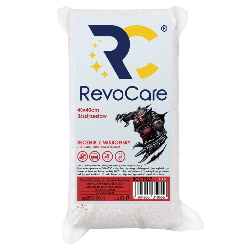 Zestaw ręczników z mikrofibry RevoCare 40x40cm 36szt. biały Grube 380GSM-112142