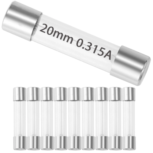 Bezpiecznik szklany 20mm 0.315A / 315mA CE 10szt. opakowanie