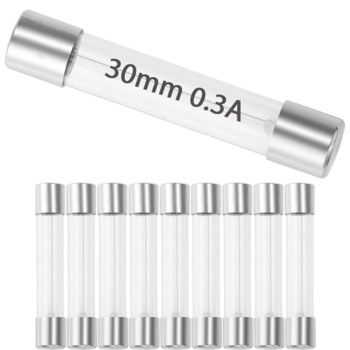 Bezpiecznik szklany 30mm 0.3A / 300mA CE 10szt. opakowanie