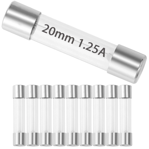 Bezpiecznik szklany 20mm 1.25A / 1250mA CE 10szt. opakowanie
