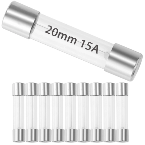 Bezpiecznik szklany 20mm 15A CE 10szt. opakowanie