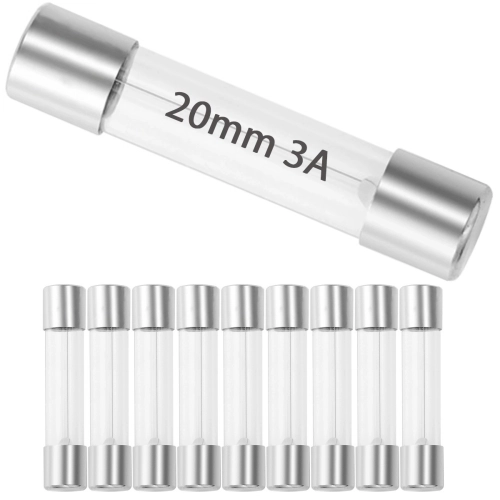 Bezpiecznik szklany 20mm 3A / 3000mA CE 10szt. opakowanie