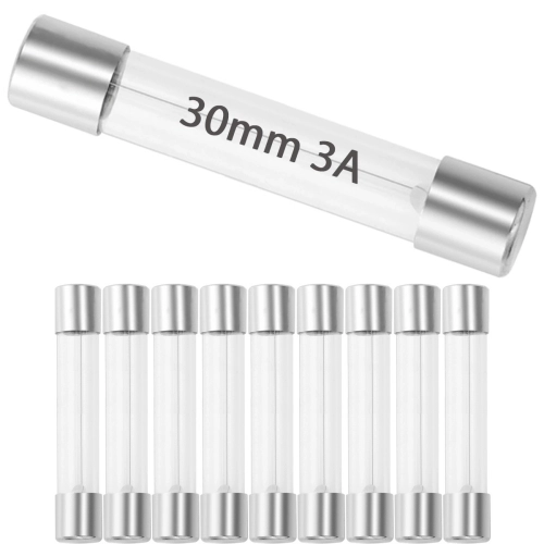 Bezpiecznik szklany 30mm 3A / 3000mA CE 10szt. opakowanie